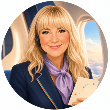PYL Flight Attendant ready to help guide the journey